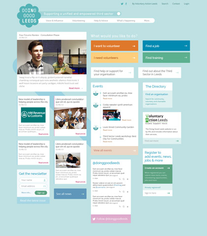 Doing Good Leeds website sketch